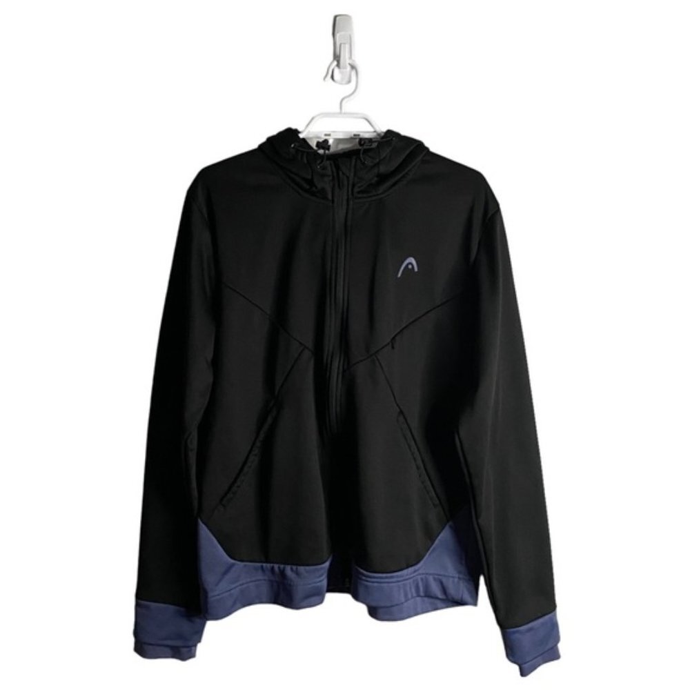 Head Men's Black Power Full Zip Athletic Hood Jacket